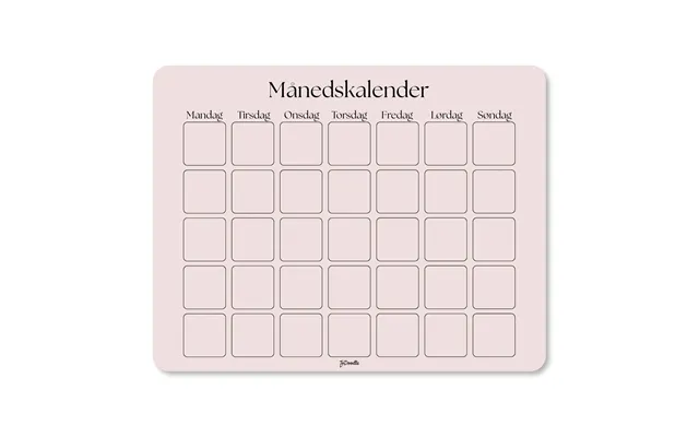Todoodle Månedskalender - Rosa