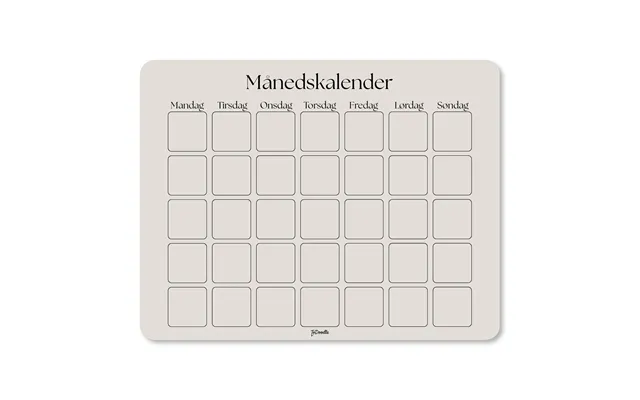 Todoodle Månedskalender - Sand
