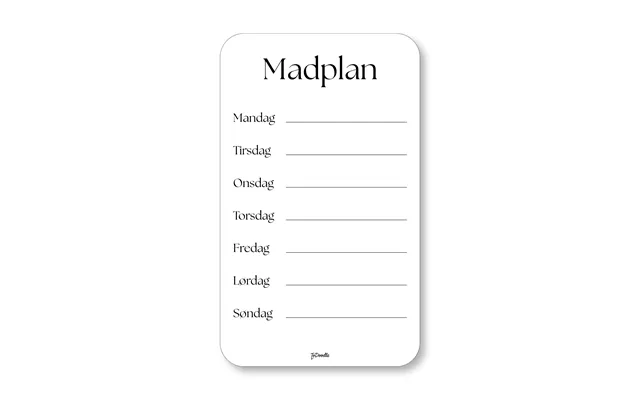 Todoodle Madplan - Hvid