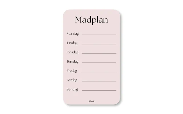 Todoodle Madplan - Rosa