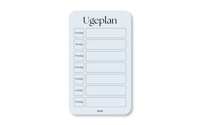 Todoodle Ugeplan - Blå