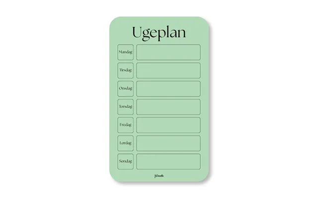 Todoodle Ugeplan - Grøn