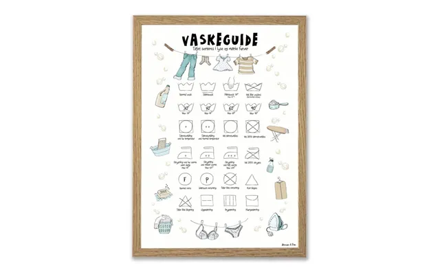 Håndtegnet Vaskeguide Mouse & Pen - A3 Plakat