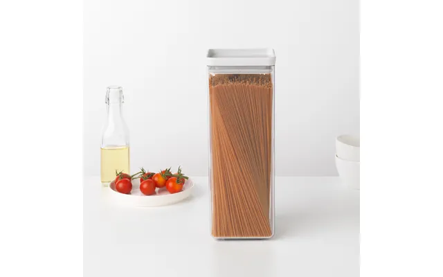 Tasty Stabelbar Beholder, 2,5 Liter Light Grey - Perfekt Til Opbevaring Af Pasta
