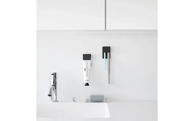 Yamazaki Tower Tandbørste- Og Tandpastaholder 2-pak Sort