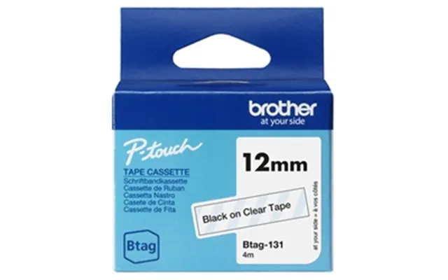 Brother Btag 12mm Sort Text Clear Tape
