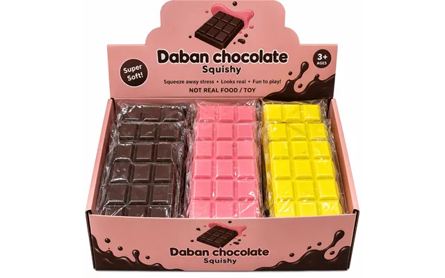 Chocolate Bar Squishy Blød Chokolade Fidget & Sanselegetøj - Brun