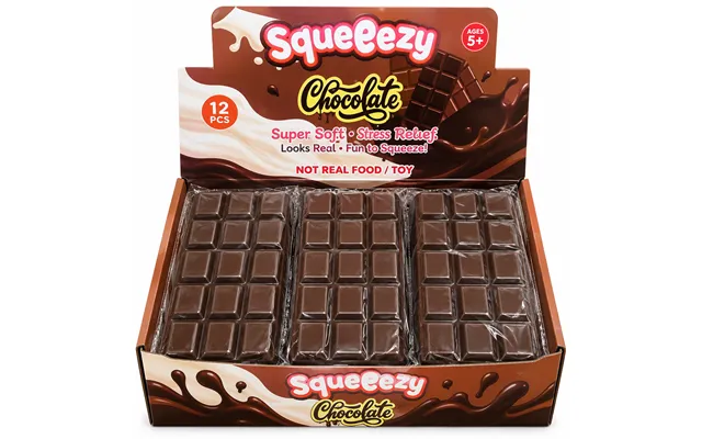Chocolate Bar Squishy Stor Blød Chokoladebar
