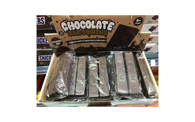 Chocolate Bar Squishy Stor Blød Chokoladebar