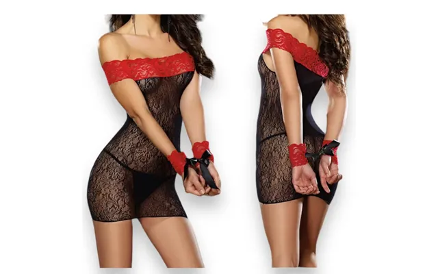 Erotiske Blonde Minikjole Med Manchetter One Size