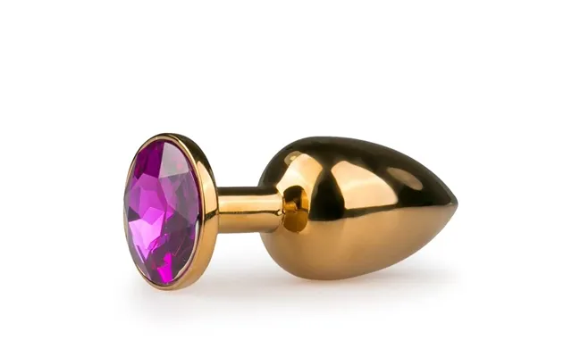 Mini Diamant Buttplug Rødguld Lilla