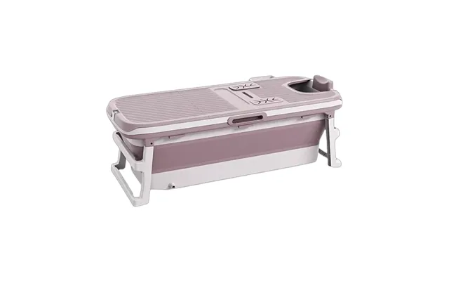 Foldebadekar Til Voksne Med Låg, Digital Termometer Og Fodmassage - 150cm Rosa Pink Xl