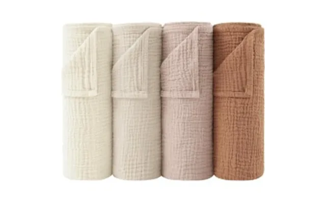 Bearmoss Moltonservietter Til Baby 4 Stk. 60x60 Cm - Åndbar Muslin Bomuld