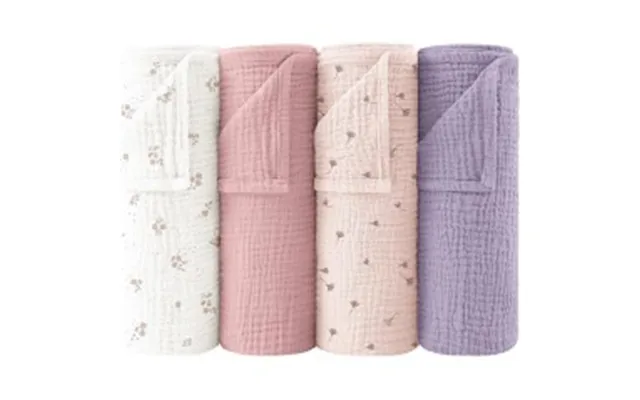 Bearmoss Moltonservietter Til Baby 4 Stk. 60x60 Cm - Åndbar Muslin Bomuld