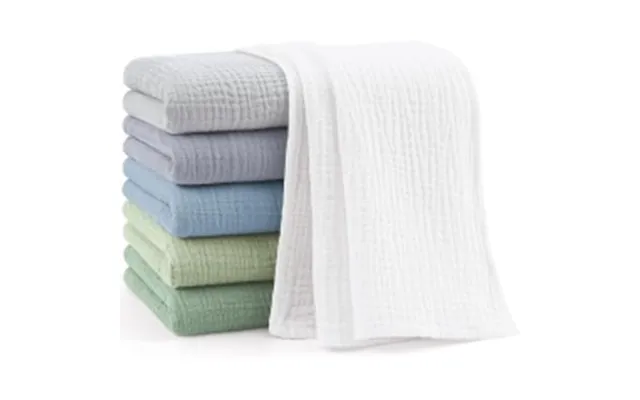 Bearmoss Muslineklude Baby 6-pak 60×60 Cm Blå-grøn