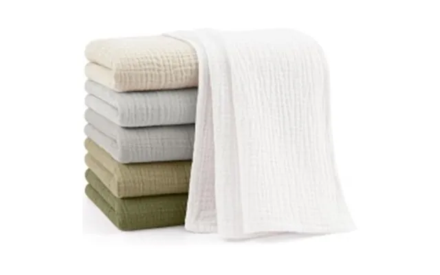 Bearmoss Muslineklude Baby 6-pak 60×60 Cm Grå-grøn 2