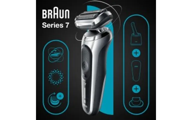 Braun Series 7 71-s7200cc Barbermaskine Sort Sølv