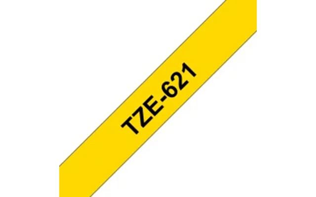 Brother Tze621 9mm Black On Yellow