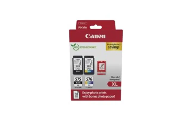 Canon Pg-575xl Cl-576xl Photo Paper Value Pack Sort Farve Cyan - Magenta