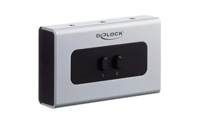 Delock Switch Stereo Jack 3.5 Mm Sort Grå