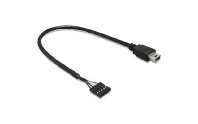 Delock Usb 2.0 Pin Header Usb Intern Til Ekstern Adapter 30cm Sort