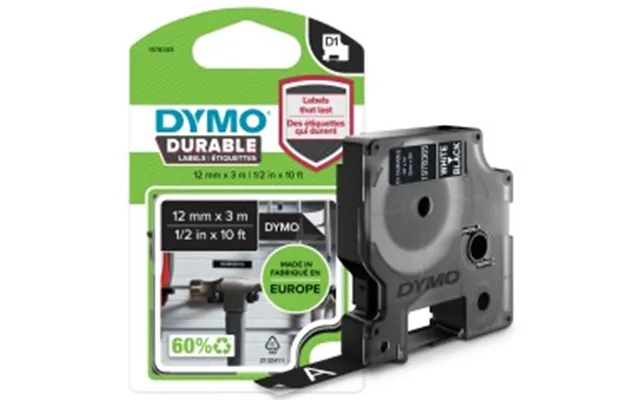 Dymo D1 Durable - White On Black -