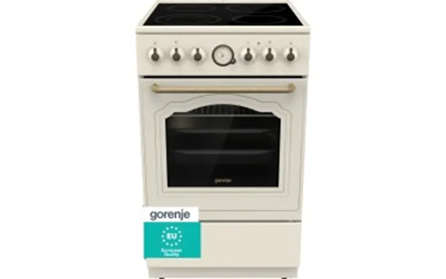 Gorenje Classico Gecs5b70cli Komfur Fritstående Keramisk Kogeplade Elfenben