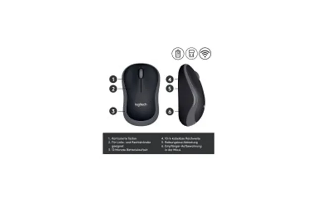 Logitech M185 Optisk Trådløs Grå