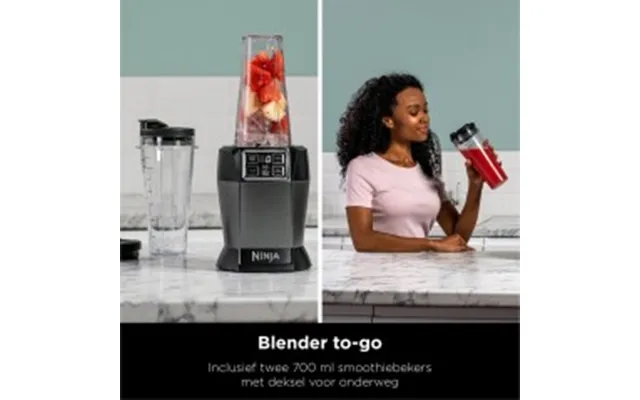 Ninja Bn495eu Blender 1kw Sort Sølv