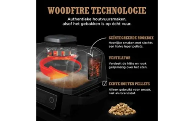 Ninja Og701 Woodfire Electric Bbq Grill Og Rygeovn 2400w