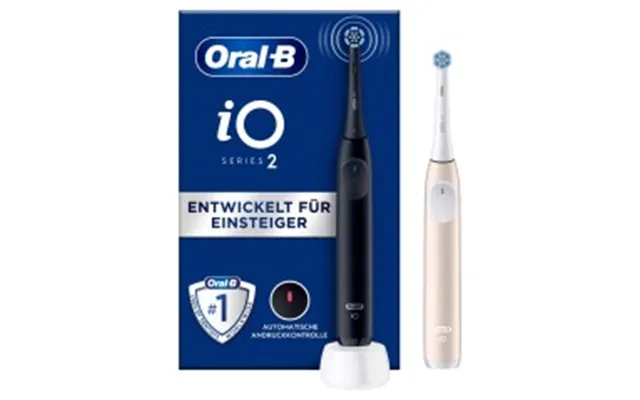 Oral-b Io Series 2 Duo Elektrisk Tandbørste 2 Stk. Nattesort Pink