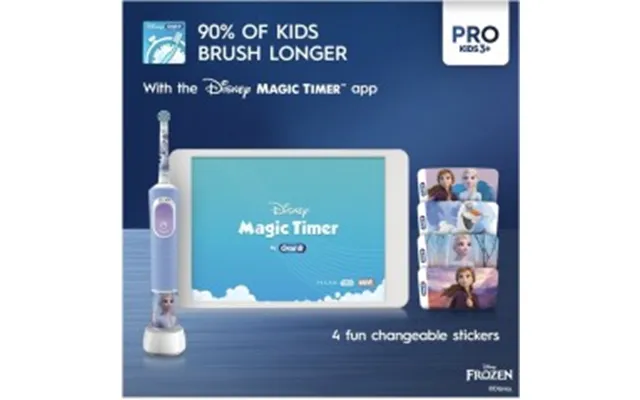 Oral-b Vitality Pro Kids 3 Med Etui Elektrisk Tandbørste Disney Frozen