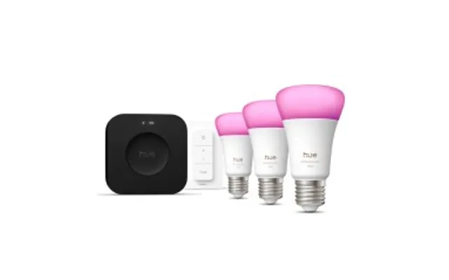 Philips Hue White And Color Ambiance Starter Kit Lyspære 8.1w 1000 - 20000k 16 Millioner Farver