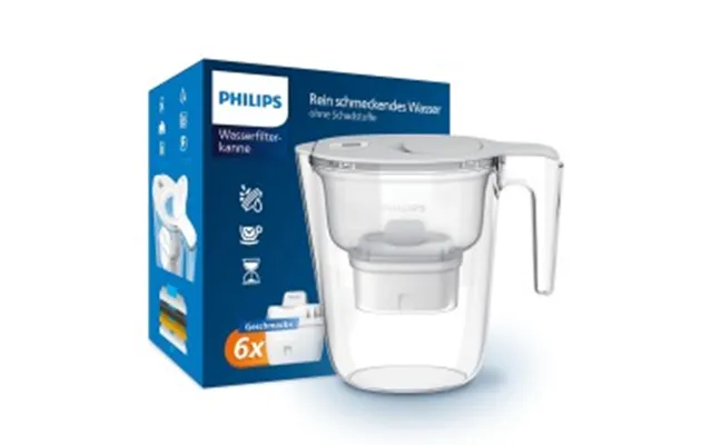 Philips Water Vandfilterkande 2,6 L Med 6-trins Smag Filter Og Elektronisk Timer