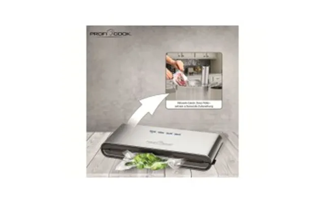 Proficook Vacuum Bag Sealer 120w Rustfrit Stål Sort