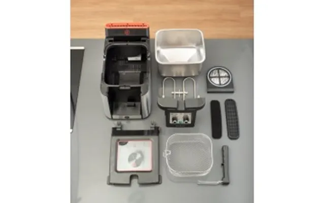 Tefal Clear Duo Fritureapparat 3.5liter Rustfrit Stål Sort