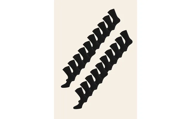 20-pak Bambusstrømper Sort