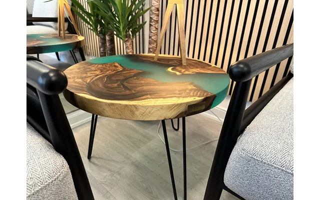 Epoxy Sofabord - Transparent M16 60cm