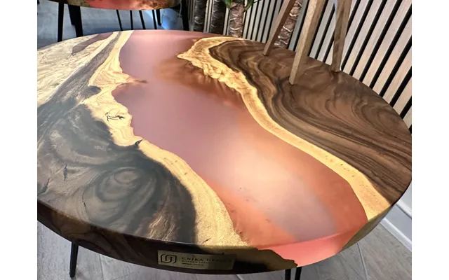 Epoxy Sofabord - Transparent M18 60cm