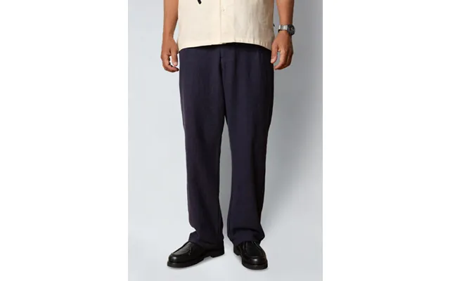 Florence Relaxed Cotton Linen Pants - Navy