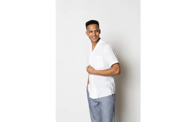 Giles Cotton Linen Shirt - White