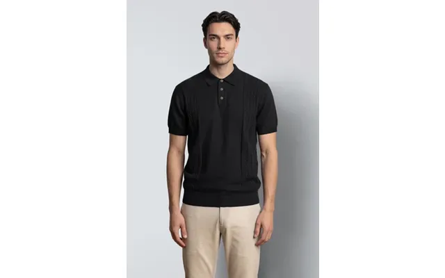 Hayze Knitted Polo - Black