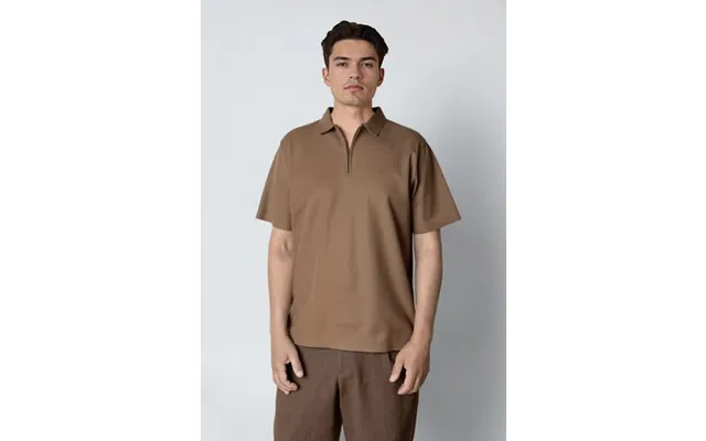 Joss Zip Polo - Shitake