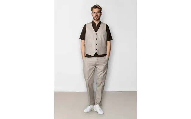 Mateo Waistcoat - Brown Check Melange