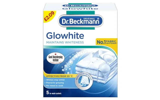 Dr. Beckmann Glowhite Vaskepulver Hvidt Forstærker 5 Stk