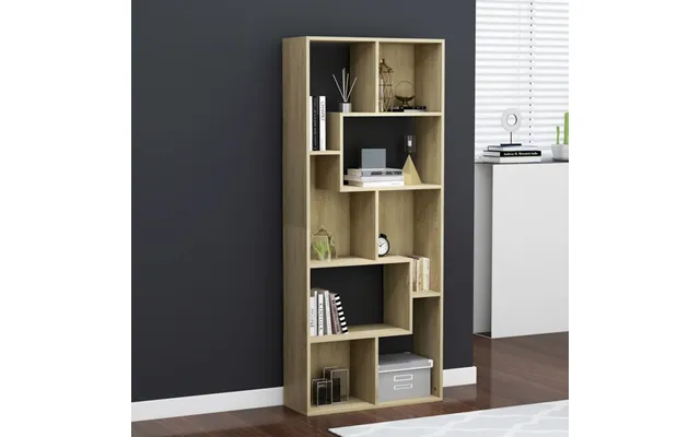 Vidaxl Bogreol 67x24x161 Cm Konstrueret Træ Sonoma-eg
