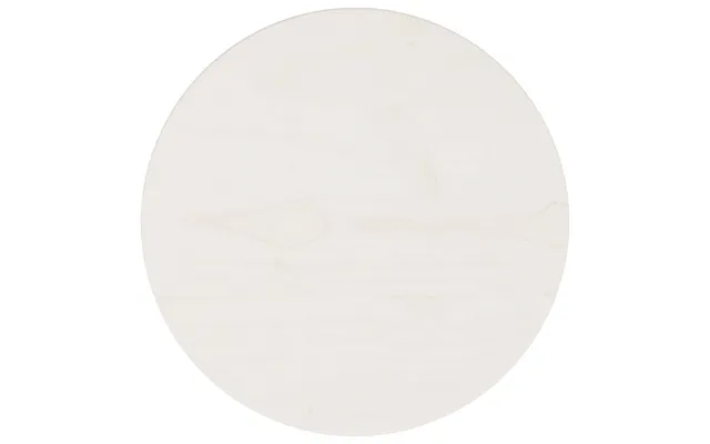 Vidaxl Bordplade Ø30x2,5 Cm Massivt Fyrretræ Hvid