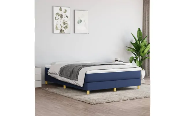 Vidaxl Boxspring Sengeramme 140x200 Cm Stof Blå