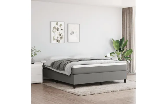 Vidaxl Boxspring Sengeramme 180x200 Cm Stof Mørkegrå