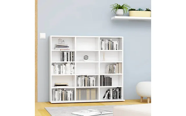 Vidaxl Cd-reol 100x23x89,5 Cm Konstrueret Træ Hvid